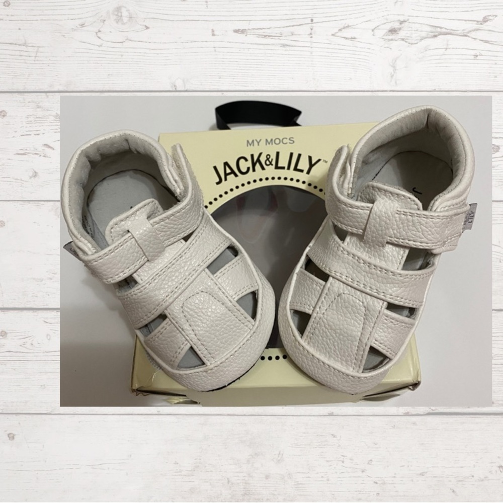 Jack & Lily leather Mocs with non-slip soles